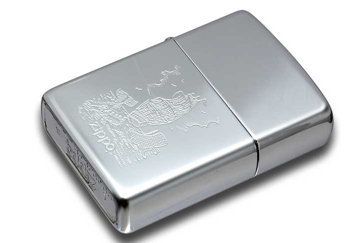 Zippo ジッポー 絶版・1993年製造 帆船とマッコウクジラ ポリッシュ メール便可