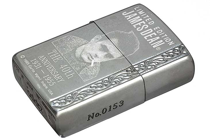 Zippo ジッポー 絶版・1994年製造 THE 40th Anniversary Limited Edition ジェームスディーン キーリング付きセット JAH Z6 No.0153