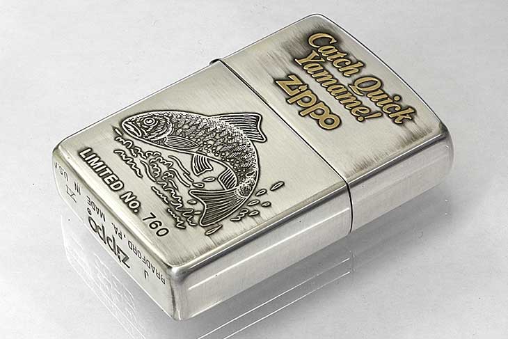 Zippo ジッポー 絶版・1995年製造 Catch Quick Yamame ウッディー灰皿付き ZCF-Y No.760