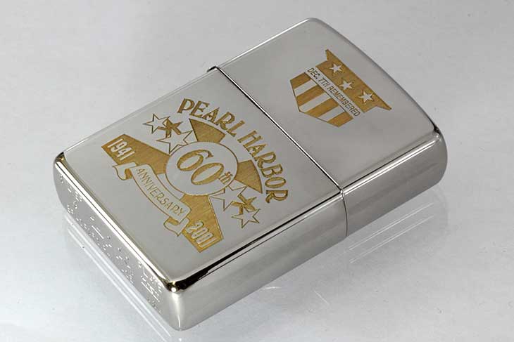 Zippo ジッポー 絶版・2000年製造 限定12,000個生産 パールハーバー 60周年記念 Silver Plate No.5543