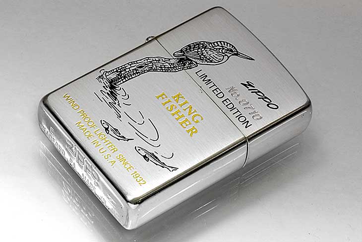 Zippo ジッポー 絶版・1995年製造 WILD BIRDS EDTION KING FISHER LIMITED キングフィッシャー 携帯灰皿付き No.0710