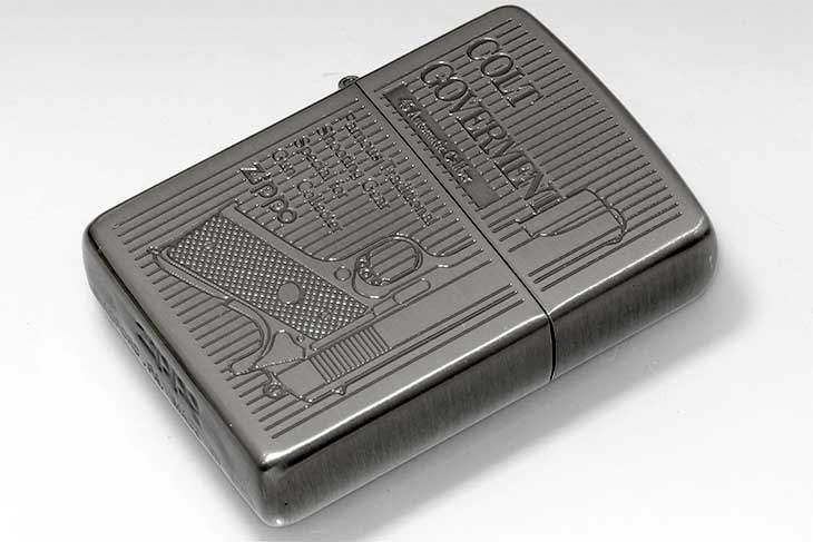 Zippo ジッポー 絶版・1994年製造 HAND SHOT ZIPPO COLT GOVERMENI