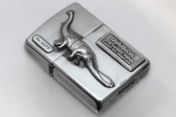 Zippo ジッポー 絶版・1993年製造 Dinasaurs series Limited Edition ディプロドクス No.0077