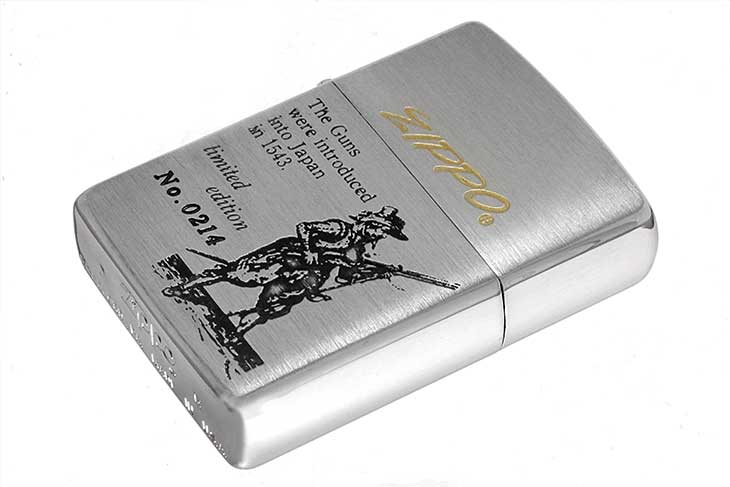 Zippo ジッポー 絶版・1993年製造 鉄砲伝来シリーズ オイルケース付き Limited Edition No.0214