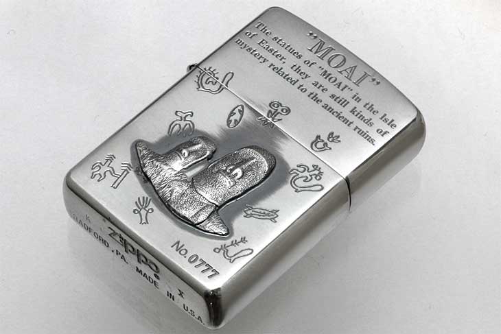 Zippo ジッポー 絶版・1994年製造 MOAI モアイ 特別限定品 キーホルダー付き No.0777
