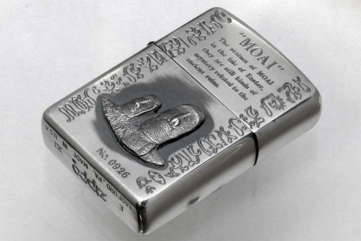 Zippo ジッポー 絶版・1995年製造 MOAI モアイ 特別限定品 キーホルダー付き No.0926