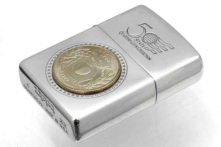 Zippo ジッポー 絶版・1999年製造 記念コイン 50 QUARTERS COIN COLLECTION GEORGIA