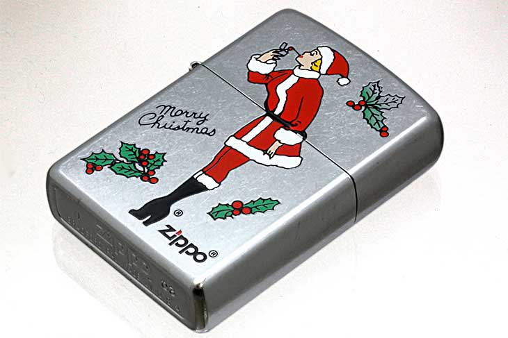 Zippo ジッポー 絶版・2003年製造 Xmas WINDY SANTA No.207 Street Chrome メール便可
