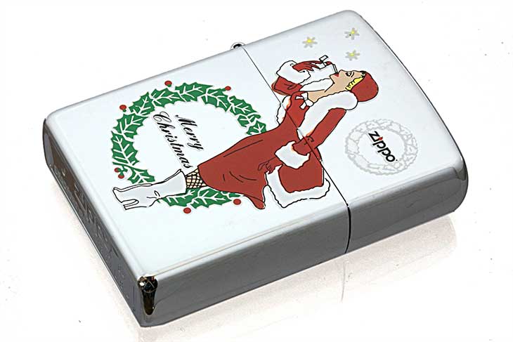 Zippo ジッポー 絶版・2004年製造 Xmas WINDY SANTA レッド メール便可