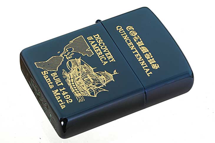 Zippo ジッポー 絶版・1992年製造 アメリカ大陸発見500年記念 DISCOVERY OF AMERICA BL メール便可