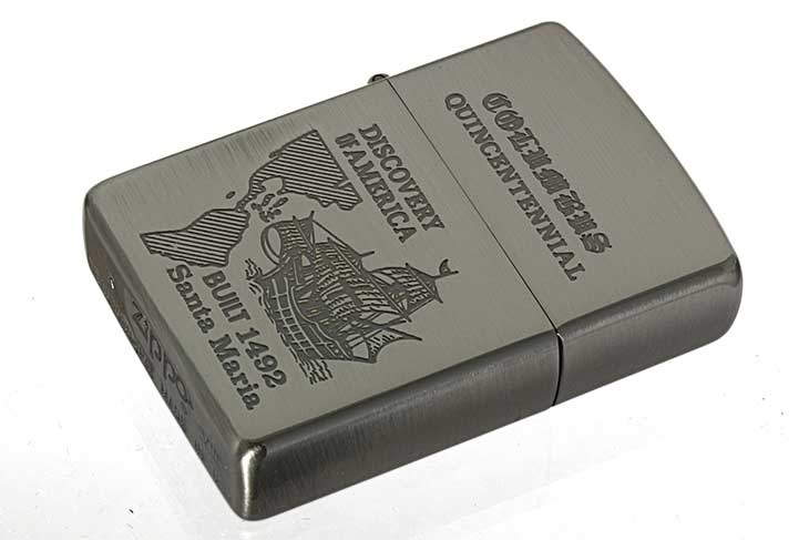 Zippo ジッポー 絶版・1992年製造 アメリカ大陸発見500年記念 DISCOVERY OF AMERICA SV メール便可