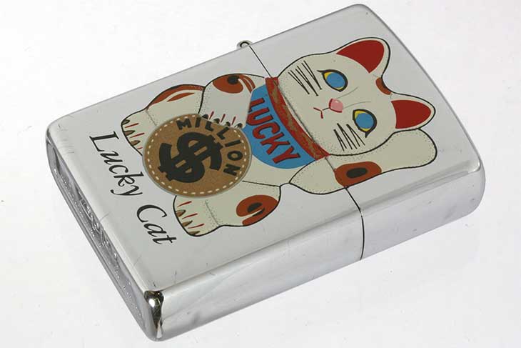 Zippo ジッポー 絶版・1993年製造 Lucky Cat 招き猫 MILLON メール便可