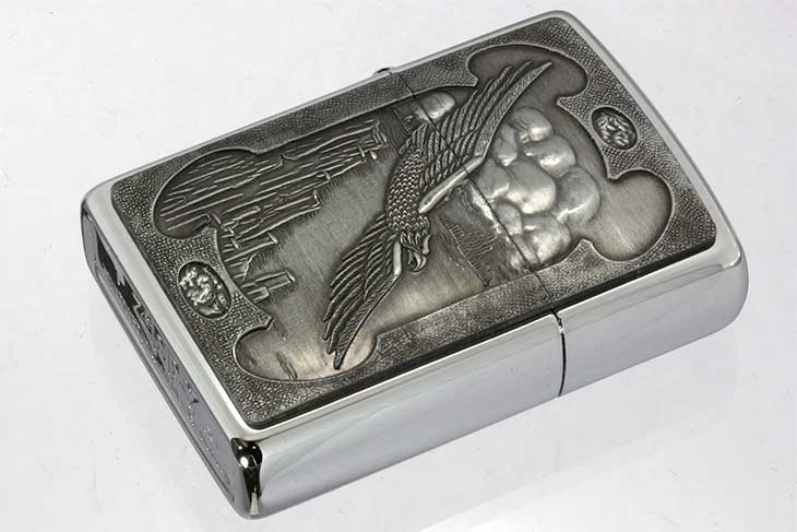 Zippo ジッポー 絶版・1995年製造 イーグル エンブレム貼り SV メール便可
