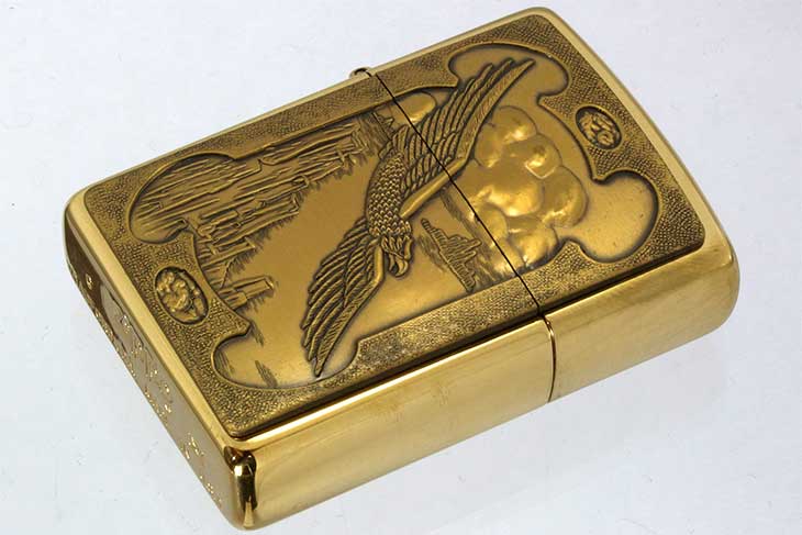 Zippo ジッポー 絶版・1995年製造 イーグル エンブレム貼り BS メール便可