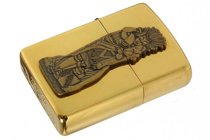 Zippo ジッポー 絶版・1995年製造  Barrett Smythe Cigar Indian Bearskin Brave  BS メール便可