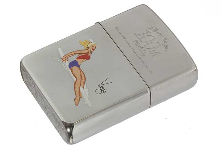 Zippo ジッポー 絶版・1996年製造 Windy Alberto Vargas Girl 100th Birthday C