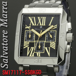 腕時計メンズ サルバトーレマーラ 角型SM17117-SSBKGD画像
