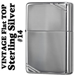 ZIPPO/ジッポ スターリングシルバー925 純銀フラットトップジッポライターNo14 画像