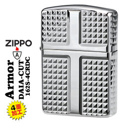 ZIPPO/ARMOR アーマー　鎧　ダイヤカット 4面彫刻　＃162 シルバーメッキ加工 162S-4CRDC画像