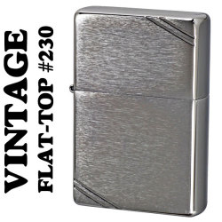 【zippo】ジッポ ジッポーライターフラットトップビンテージ・ブラッシュクローム(ラインあり) 1937 #230  画像