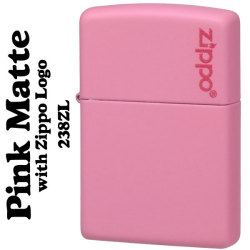 【ZIPPO】ピンクカラーマットジッポー　ZIPPOロゴ入り画像