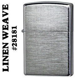 ZIPPO(ジッポー) Linen Weave リネンンウィーブ パターン（両面）ブラッシュクローム28181 画像