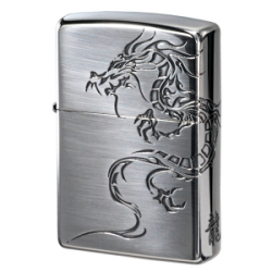 クリスマス　ZIPPO トライバルドラゴン干支 ジッポーライター銀イブシ 2SI-DR2 送料無料【ネコポス可】