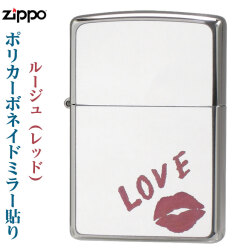 zippo(ジッポーライター) HAND PAINTED  Rouge(レッド) 　ポリカーボネイトミラー画像