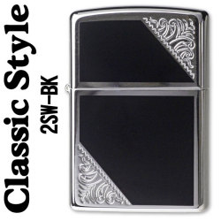 zippo(ジッポーライター)ジッポー ベネチアンデザインクラシックスタイル 両面加工 2SW-BK 画像