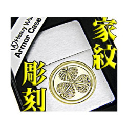 ZIPPO/アーマー深彫り家紋彫刻ジッポライター