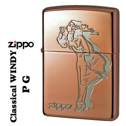 ZIPPO/人気の「WINDY」デザイン　クラシカル　ウィンディ　ピンクゴールド オイルライター　CL-WINDY画像