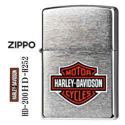 ZIPPO/ハーレーダビッドソン Harley-Davidson HARLEY ロゴ プリント ブラッシュクローム HD-200HD-H252画像