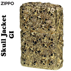 ZIPPO/スカルジャケットGI 金イブシ画像