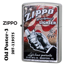 zippo(ジッポーライター) Old Poster-3 プリント加工 ストリートクローム Z207-119575画像
