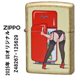 ZIPPO/USオリジナルZIPPO 2025 ピンナップガール柄 FRIDGE PINUP ストリートブラス プリント加工 Z48267-125629画像