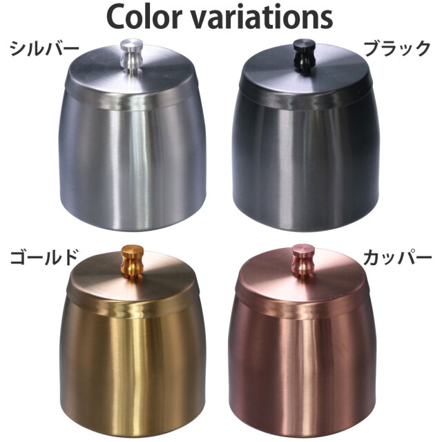 クリスマス卓上灰皿 密閉度の高い蓋つきステンレス製アッシュトレー L