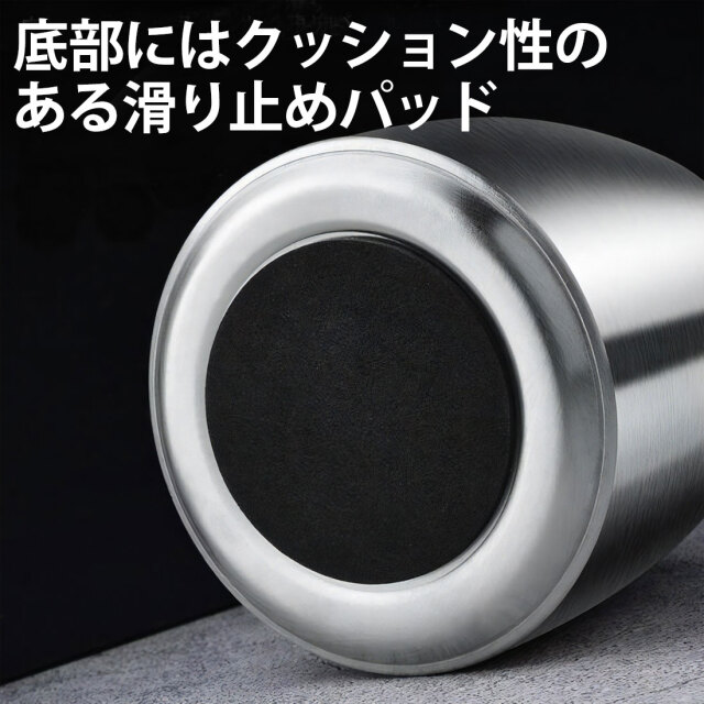 卓上灰皿 密閉度の高い蓋つきステンレス製アッシュトレー Lサイズ