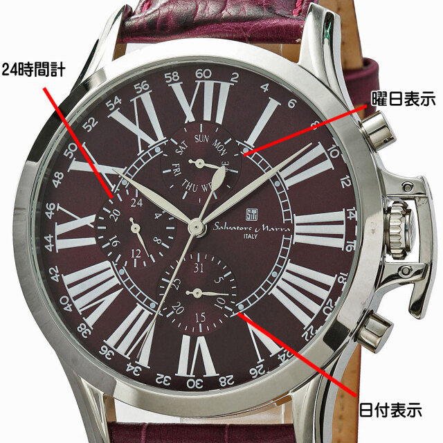 腕時計メンズ 【Salvatore Marra】サルバトーレマーラ レザー