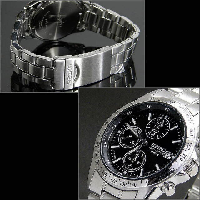 父の日】SEIKO セイコー腕時計 メンズ バックル名入れ彫刻 クロノ