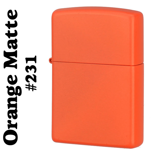 zippo(ジッポーライター) オレンジカラーマットジッポー #231 送料無料