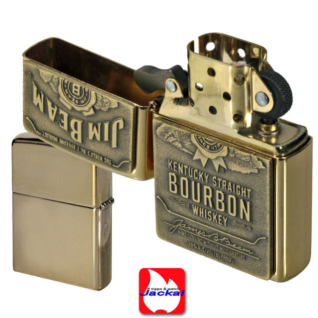 ZIPPO ジッポーライター ジムビーム929 酒 ゴールド ギフト【ネコポス