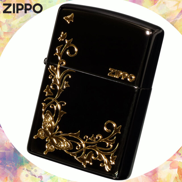 zippo(ジッポーライター) バタフライデザイン 黒ニッケル