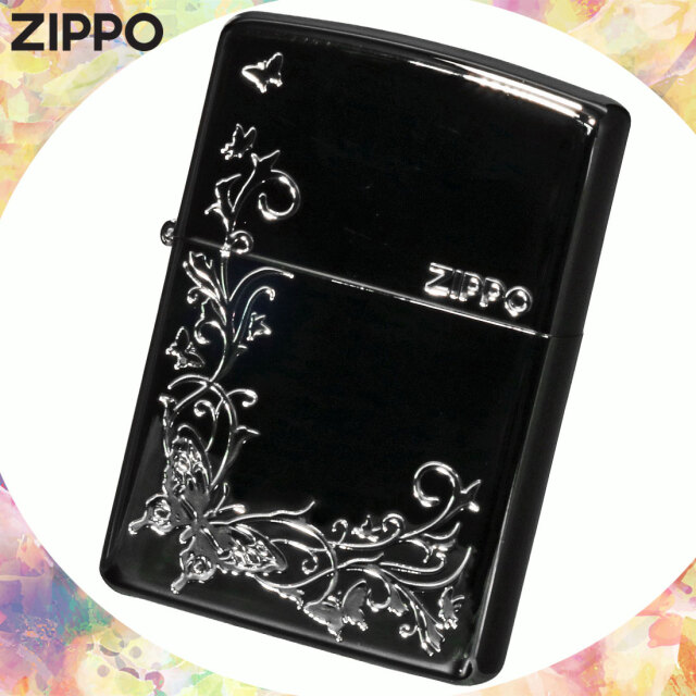 zippo(ジッポーライター) バタフライデザイン 黒ニッケル