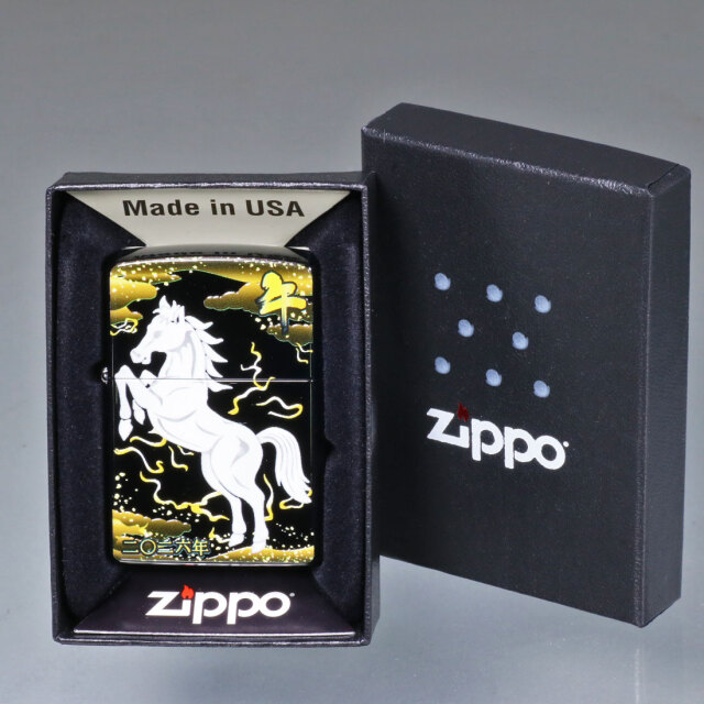ZIPPO(ジッポーライター) 令和八年干支「午」 完全受注生産モデル 黒