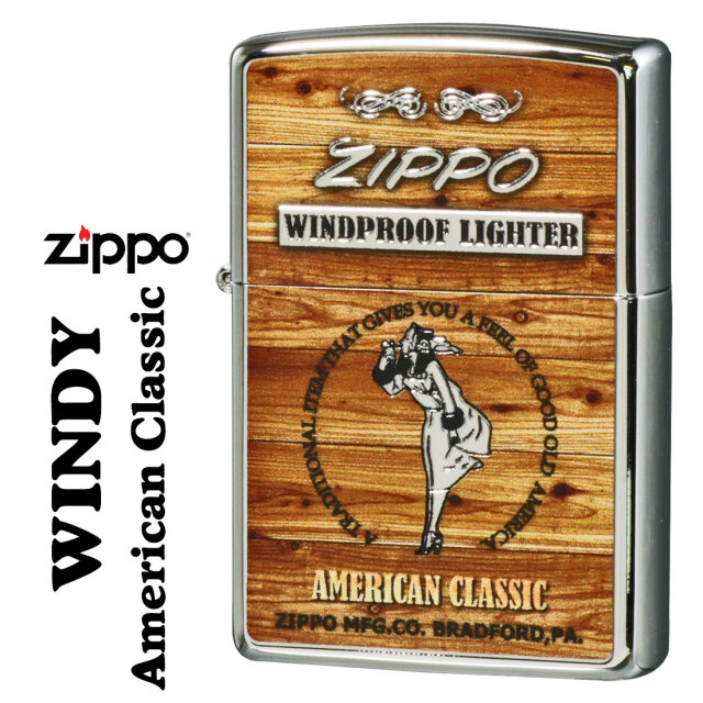 zippo ジッポーライター 人気のWINDYデザイン アメリカンクラシック