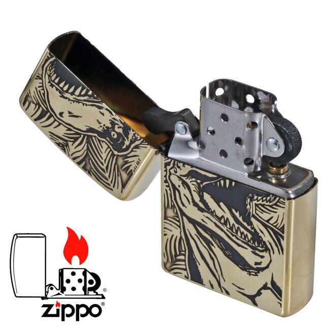 Zippo ライター27銀張？恐竜 zippo(ジッポーライター)ディノデラックス ティラノサウルス BS
