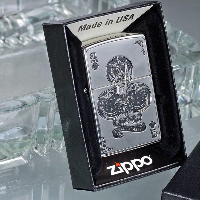 ボトルに入った　トランプ zippo ジッポーライター デビル トランプ クローバー エース