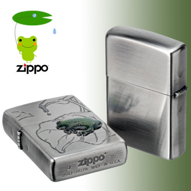 zippo ジッポーライター 蛙 カエル ニッケル古美 エポキシ樹脂