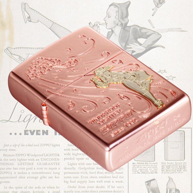 zippo(ジッポーライター)人気の「WINDY」デザイン ピンク マット