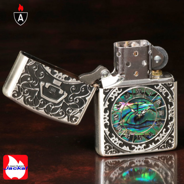 zi 76　アーマー　両面シェル貼り　貝貼り　ジッポー シェル zippo(ジッポーライター)アーマー・シェルウォッチInlay